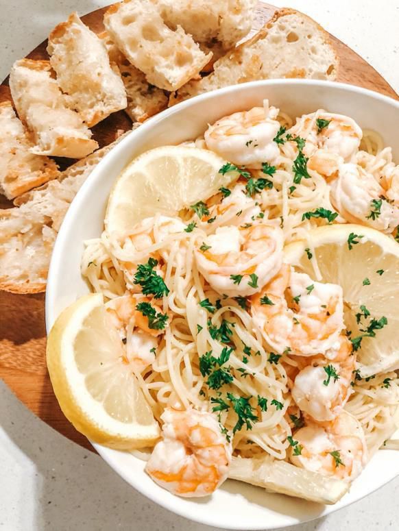Shrimp Lemon Garlic with Pasta